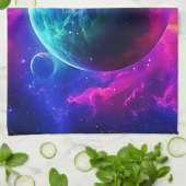Design des kosmischen Planeten Geschirrtuch (Gefaltet)