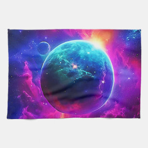 Design des kosmischen Planeten Geschirrtuch