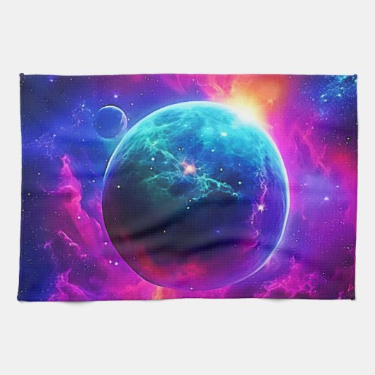 Design des kosmischen Planeten Geschirrtuch (Horizontal)