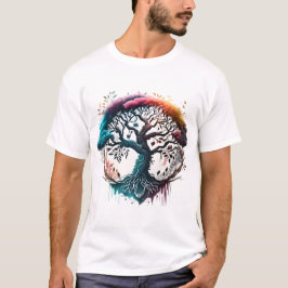Design des lebendigen Baumspektrums-T - Shirt