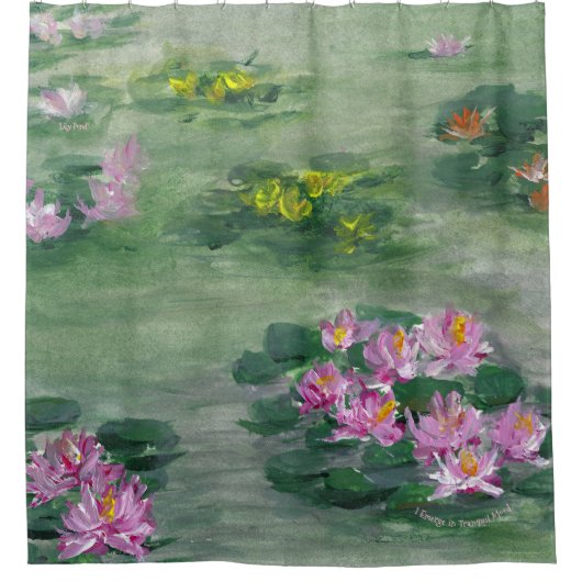 * Design des "LiLy Pond" Duschvorhang (Vorderseite)