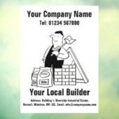 Design des lokalen Builder-Cartoon Fensteraufkleber (Blatt 3)