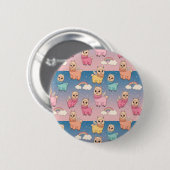 Design des magischen Einhorn- und Sternmusters Button (Vorne & Hinten)