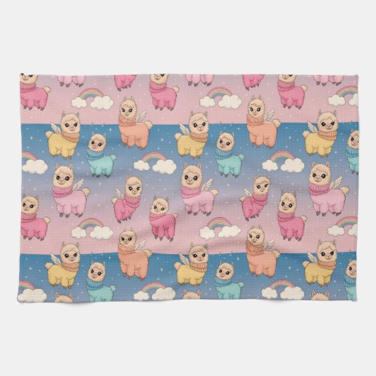 Design des magischen Einhorn- und Sternmusters Geschirrtuch (Horizontal)
