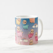 Design des magischen Einhorn- und Sternmusters Kaffeetasse (VorderseiteRechts)