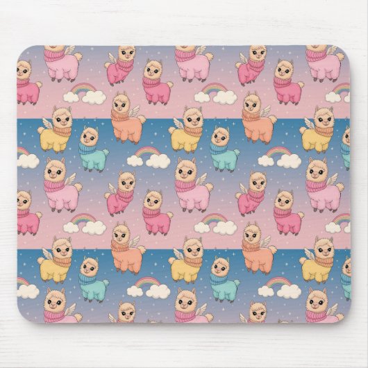 Design des magischen Einhorn- und Sternmusters Mousepad (Vorne)