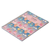 Design des magischen Einhorn- und Sternmusters Notizblock (Linke Seite)