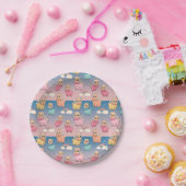 Design des magischen Einhorn- und Sternmusters Pappteller (Party)
