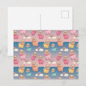 Design des magischen Einhorn- und Sternmusters Postkarte (Vorne/Hinten)