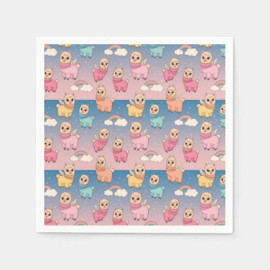 Design des magischen Einhorn- und Sternmusters Serviette (Vorderseite)