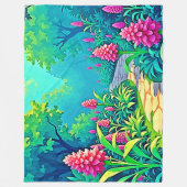Design des magischen Gartenpfads Fleecedecke (Vorderseite)