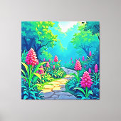 Design des magischen Gartenpfads Leinwanddruck (Vorderseite)