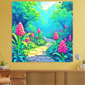 Design des magischen Gartenpfads Leinwanddruck (Insitu (Wohnzimmer))