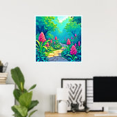 Design des magischen Gartenpfads Poster (Heimbüro)