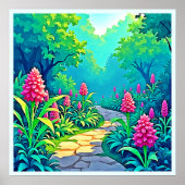 Design des magischen Gartenpfads Poster (Vorne)