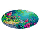 Design des magischen Gartenpfads Schneidebrett (Ecke)