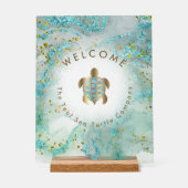 Design des Meeresschildkrötenlogos Acrylschild (Vorderseite)