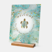 Design des Meeresschildkrötenlogos Acrylschild (Winkel)