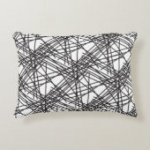 Design des Messeeffekts auf schwarzer Linie Dekokissen (Vorderseite)