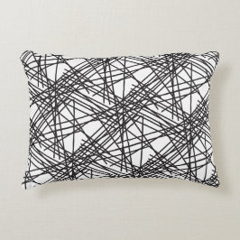 Design des Messeeffekts auf schwarzer Linie Dekokissen