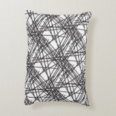Design des Messeeffekts auf schwarzer Linie Dekokissen (Rückseite(Vertikal))
