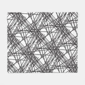 Design des Messeeffekts auf schwarzer Linie Fleecedecke (Vorderseite (Horizontal))