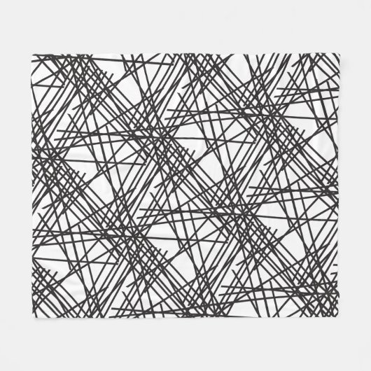 Design des Messeeffekts auf schwarzer Linie Fleecedecke (Vorderseite (Horizontal))