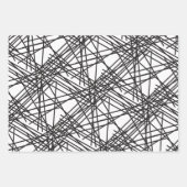 Design des Messeeffekts auf schwarzer Linie Geschenkpapier Set (Vorderseite)