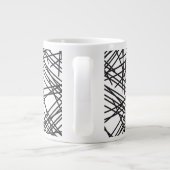 Design des Messeeffekts auf schwarzer Linie Jumbo-Tasse (Rückseite)