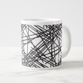 Design des Messeeffekts auf schwarzer Linie Jumbo-Tasse (Vorderseite Rechts)