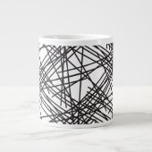 Design des Messeeffekts auf schwarzer Linie Jumbo-Tasse (Vorderseite)