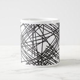 Design des Messeeffekts auf schwarzer Linie Jumbo-Tasse