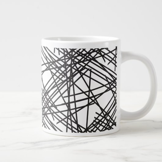 Design des Messeeffekts auf schwarzer Linie Jumbo-Tasse (Rechts)