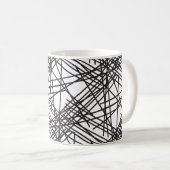 Design des Messeeffekts auf schwarzer Linie Kaffeetasse (VorderseiteRechts)