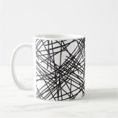 Design des Messeeffekts auf schwarzer Linie Kaffeetasse (Links)