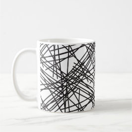 Design des Messeeffekts auf schwarzer Linie Kaffeetasse