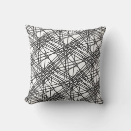 Design des Messeeffekts auf schwarzer Linie Kissen