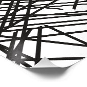 Design des Messeeffekts auf schwarzer Linie Poster (Ecke)