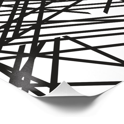 Design des Messeeffekts auf schwarzer Linie Poster (Ecke)