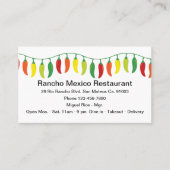 Design des mexikanischen Restaurants Visitenkarte (Vorderseite)