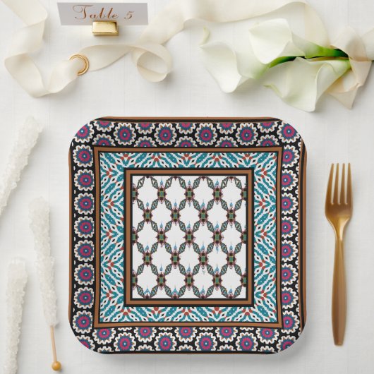 Design des mexikanischen Stars 2 Pappteller (Hochzeit)