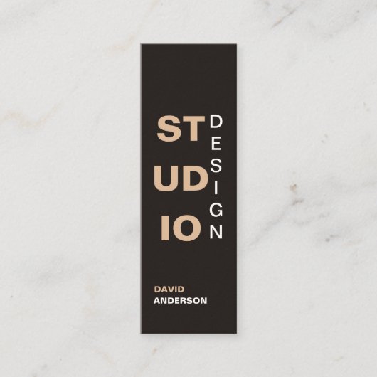 Design des Minimalistischen eleganten Logos Innenh Mini Visitenkarte (Vorderseite)