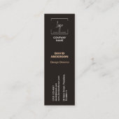 Design des Minimalistischen eleganten Logos Innenh Mini Visitenkarte (Rückseite)