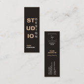 Design des Minimalistischen eleganten Logos Innenh Mini Visitenkarte (Vorne/Hinten)