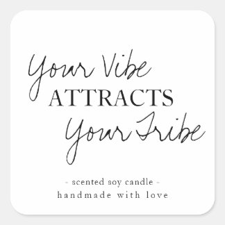 Design des Minimalistischen Kerzenprodukts Quadratischer Aufkleber