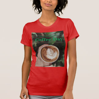 Design des modernen internationalen Coffee Day T-Shirt