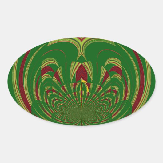 Design des Motif-Musters für afrikanische Ethnic G Ovaler Aufkleber (Vorderseite)