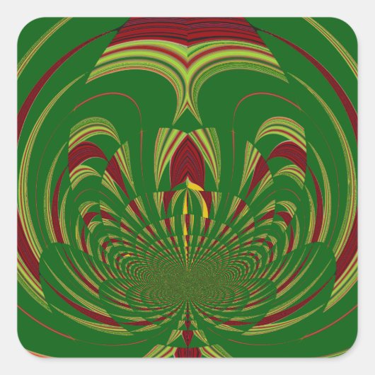 Design des Motif-Musters für afrikanische Ethnic G Quadratischer Aufkleber (Vorderseite)