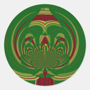 Design des Motif-Musters für afrikanische Ethnic G Runder Aufkleber