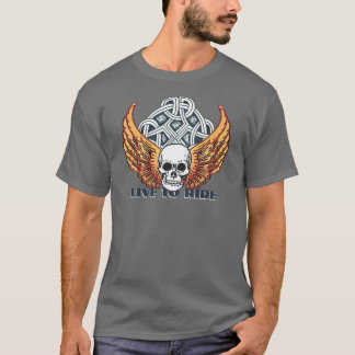 Design des Motorrads "Live 2" T-Shirt
